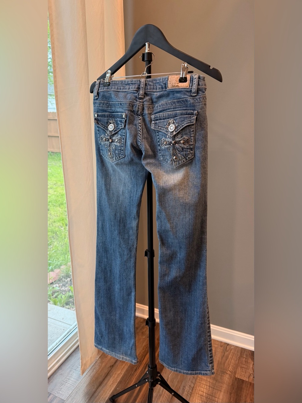 Vintage Y2K Premiere Cotton Mid Rise Bootcut Jeans Rhinestone Bling Western 1/2 - Picture 16 of 16